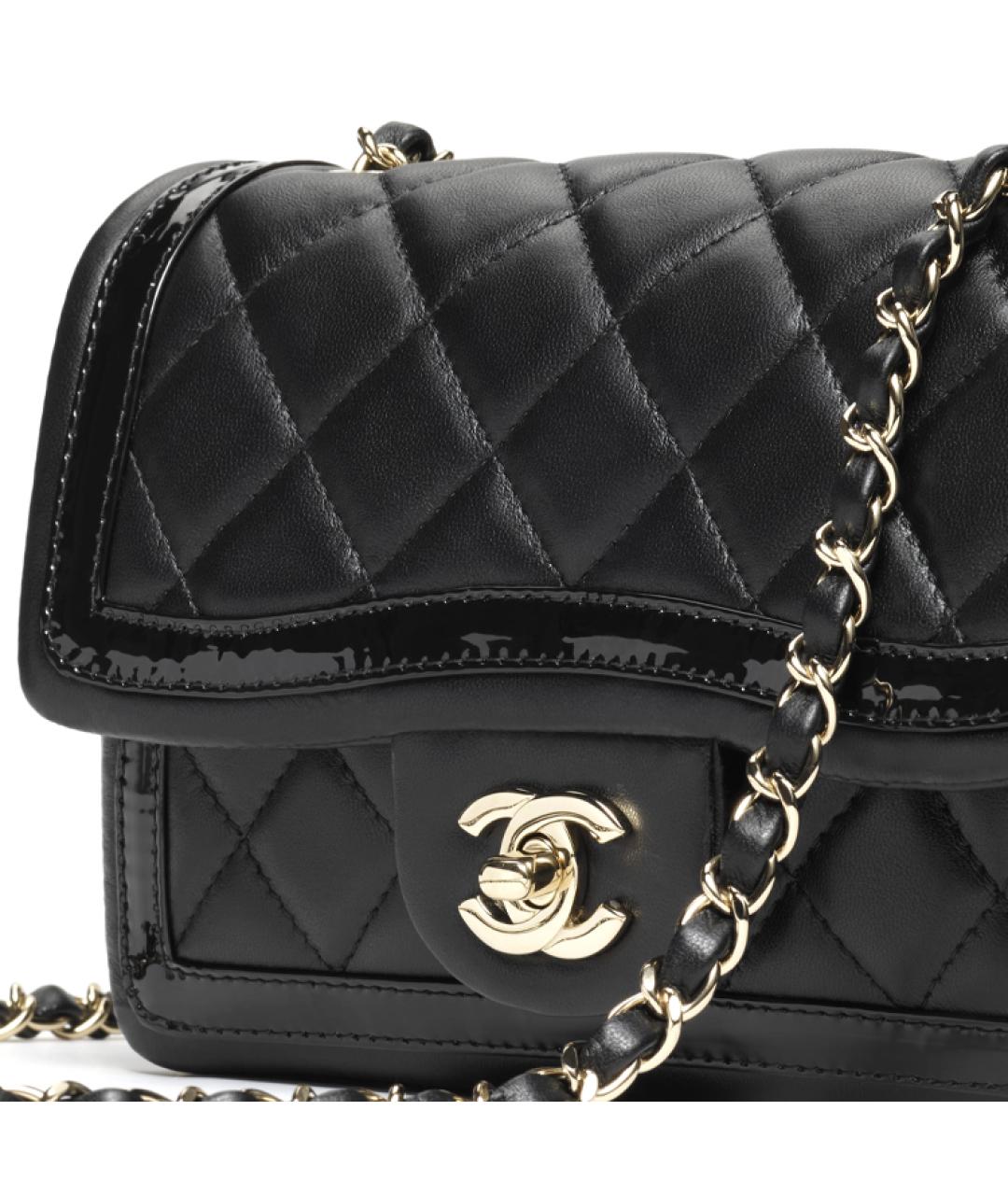 CHANEL Черная кожаная сумка через плечо, фото 3