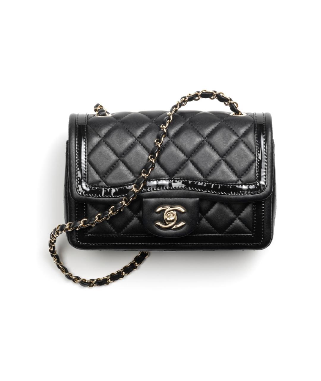 CHANEL Черная кожаная сумка через плечо, фото 2