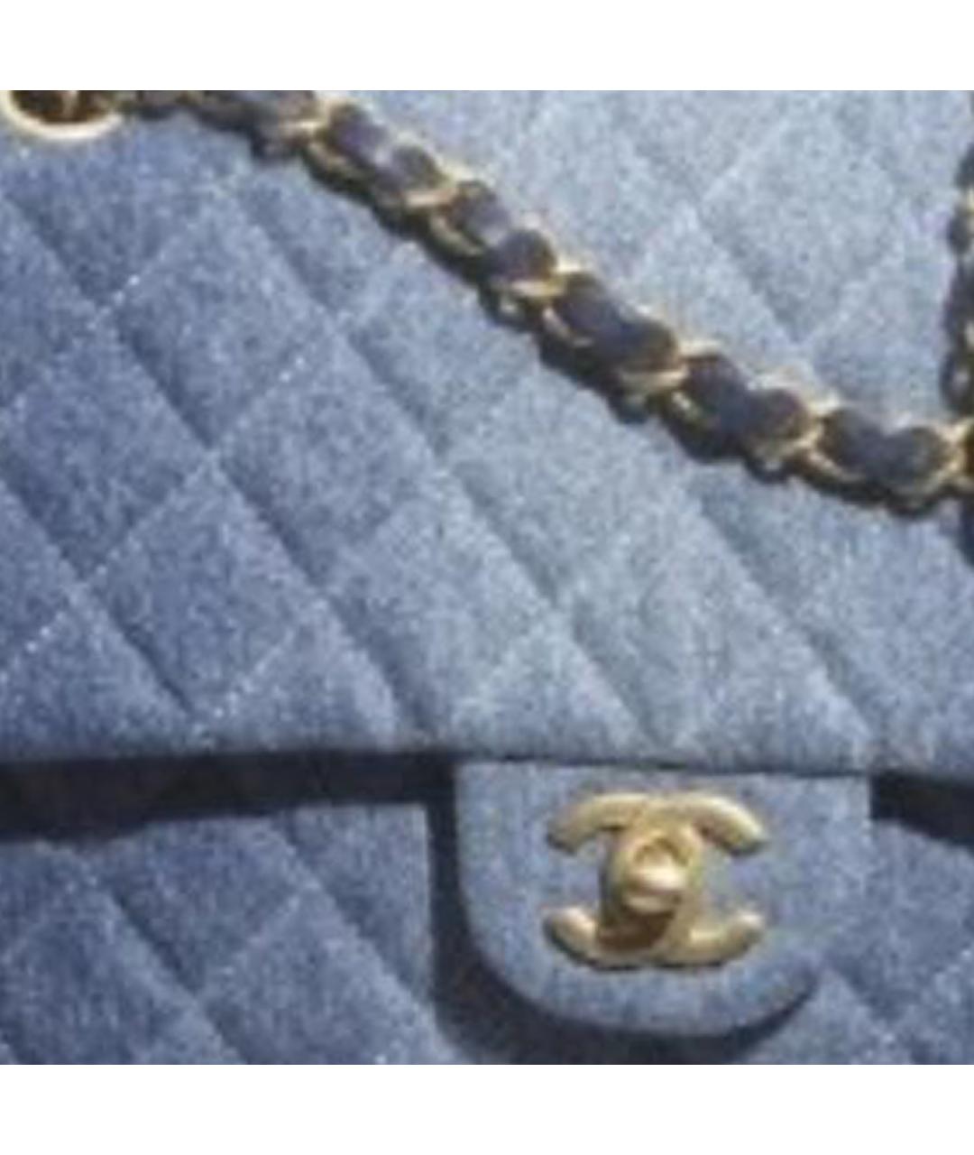 CHANEL Синяя деним сумка через плечо, фото 4