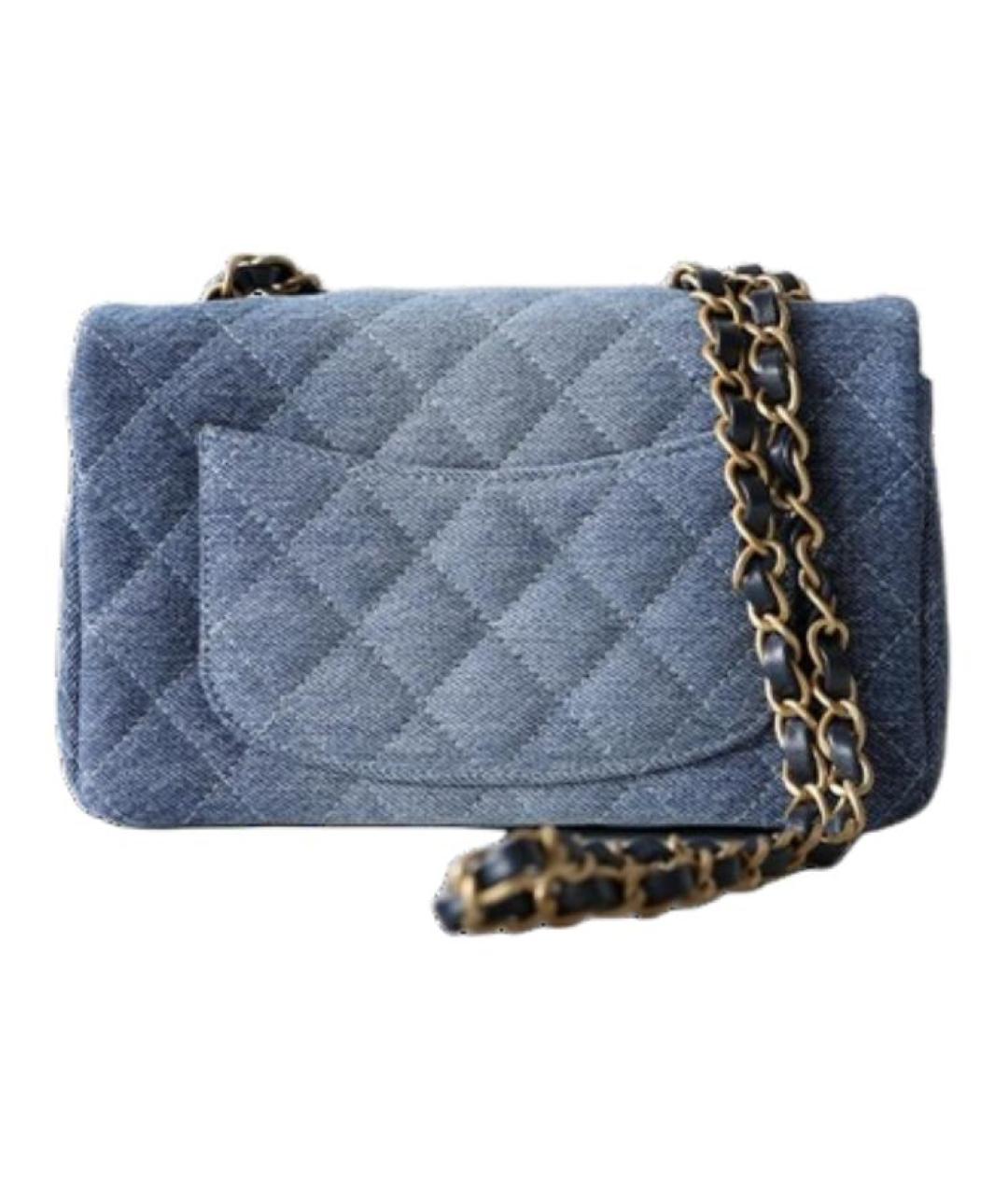 CHANEL Синяя деним сумка через плечо, фото 5