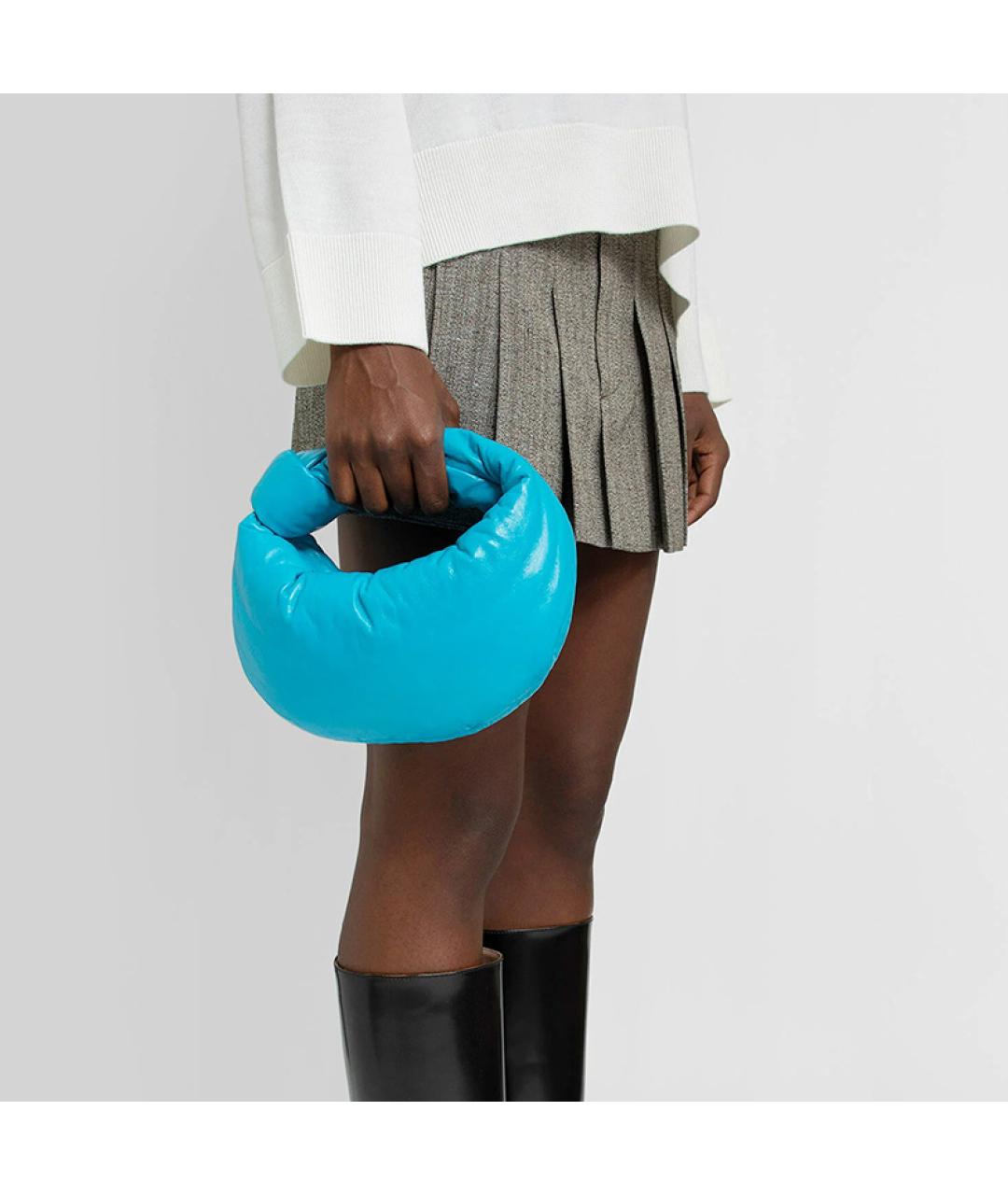 BOTTEGA VENETA Голубая сумка через плечо, фото 5