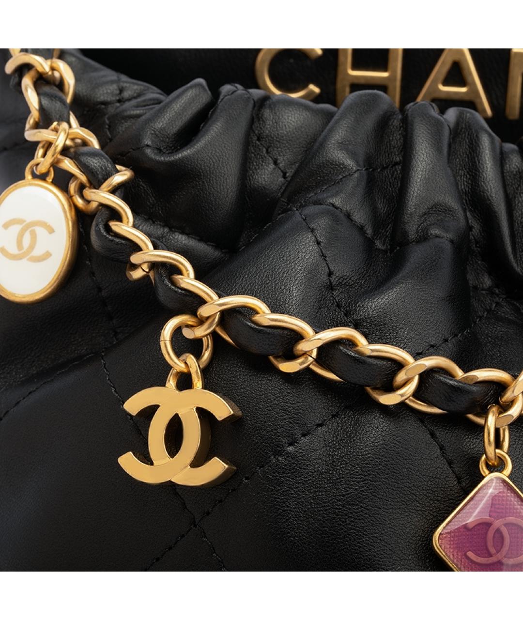 CHANEL Черная кожаная сумка через плечо, фото 4