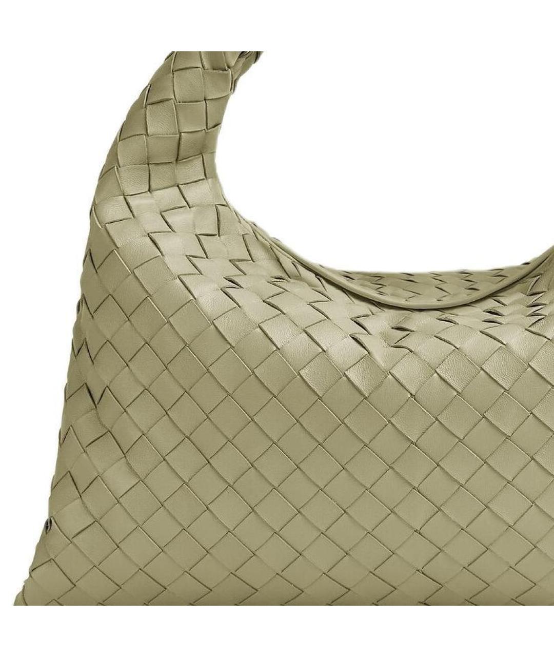 BOTTEGA VENETA Бежевая кожаная сумка через плечо, фото 5