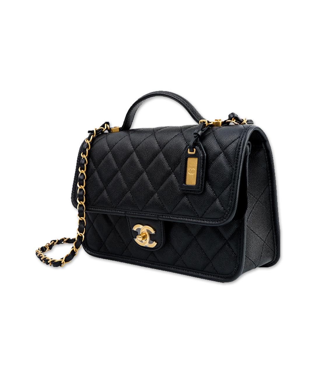 CHANEL Черная кожаная сумка через плечо, фото 2