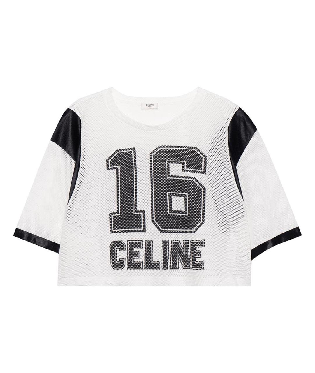 CELINE Белая футболка, фото 2