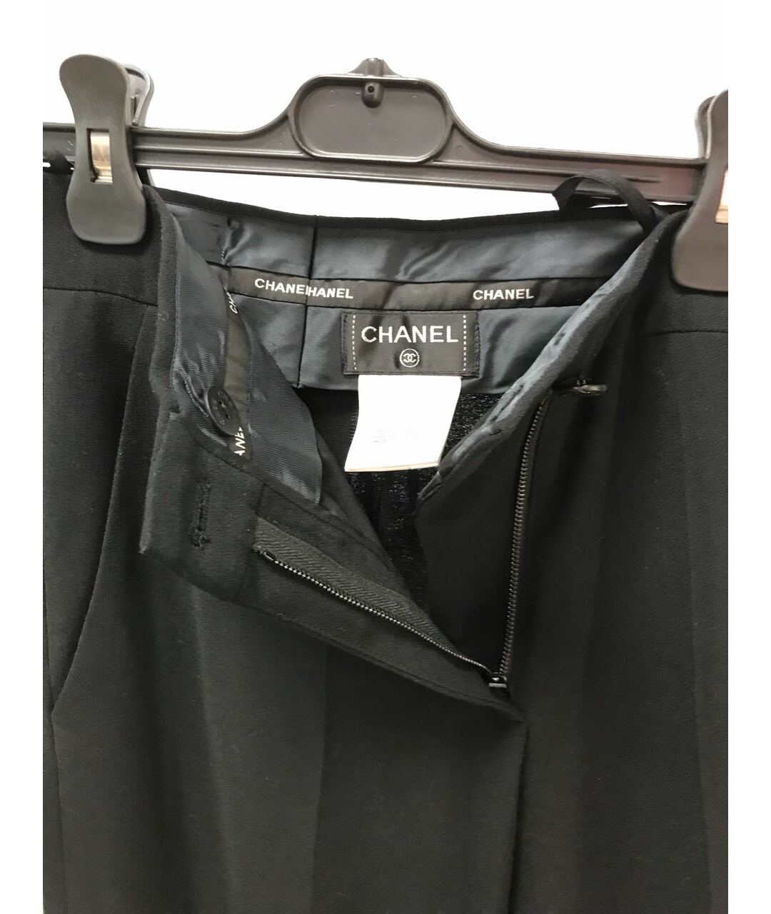 CHANEL PRE-OWNED Черные брюки широкие, фото 4