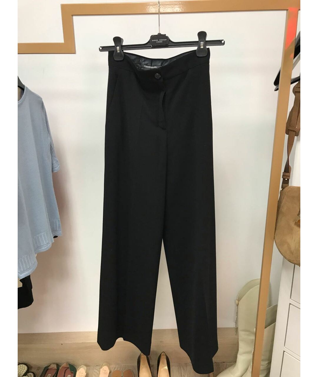 CHANEL PRE-OWNED Черные брюки широкие, фото 5