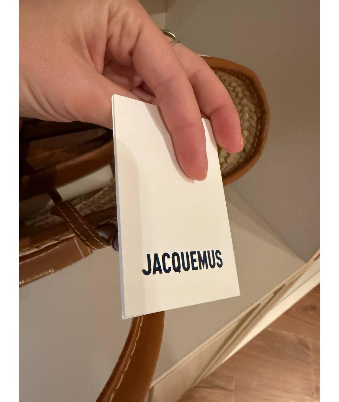 JACQUEMUS Бежевая пляжная сумка, фото 5