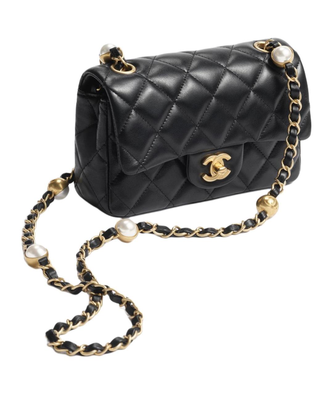 CHANEL Черная кожаная сумка через плечо, фото 3