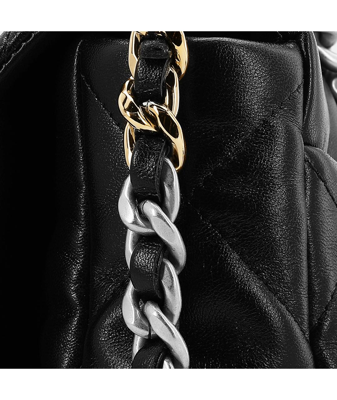 CHANEL Черная кожаная сумка через плечо, фото 5
