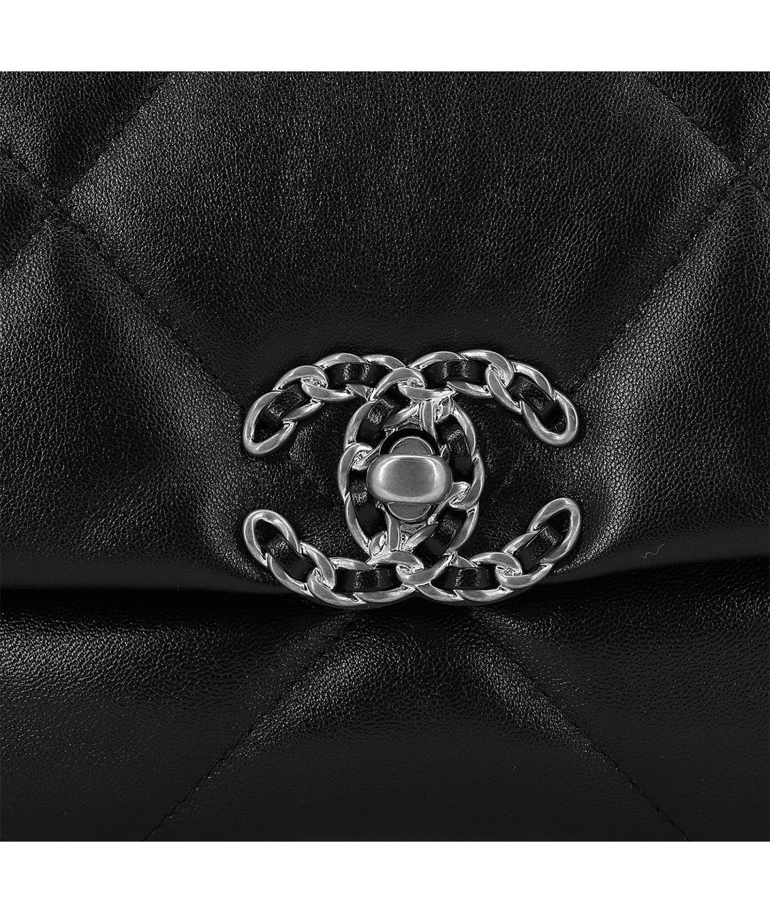 CHANEL Черная кожаная сумка через плечо, фото 6