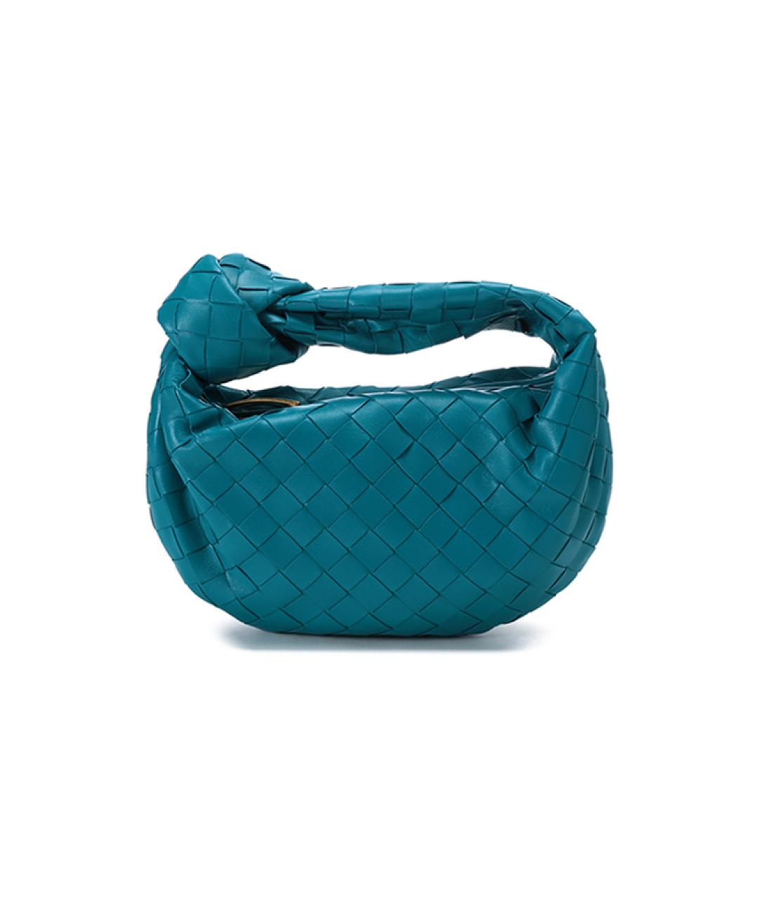 BOTTEGA VENETA Бирюзовая кожаная сумка через плечо, фото 2