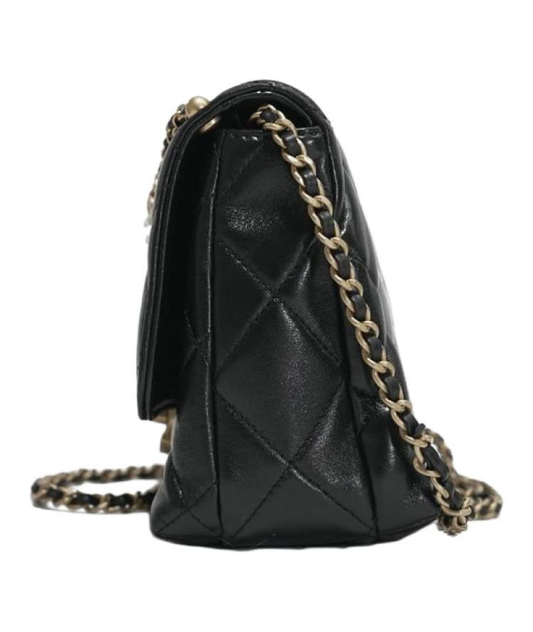 CHANEL Черная кожаная сумка через плечо, фото 3