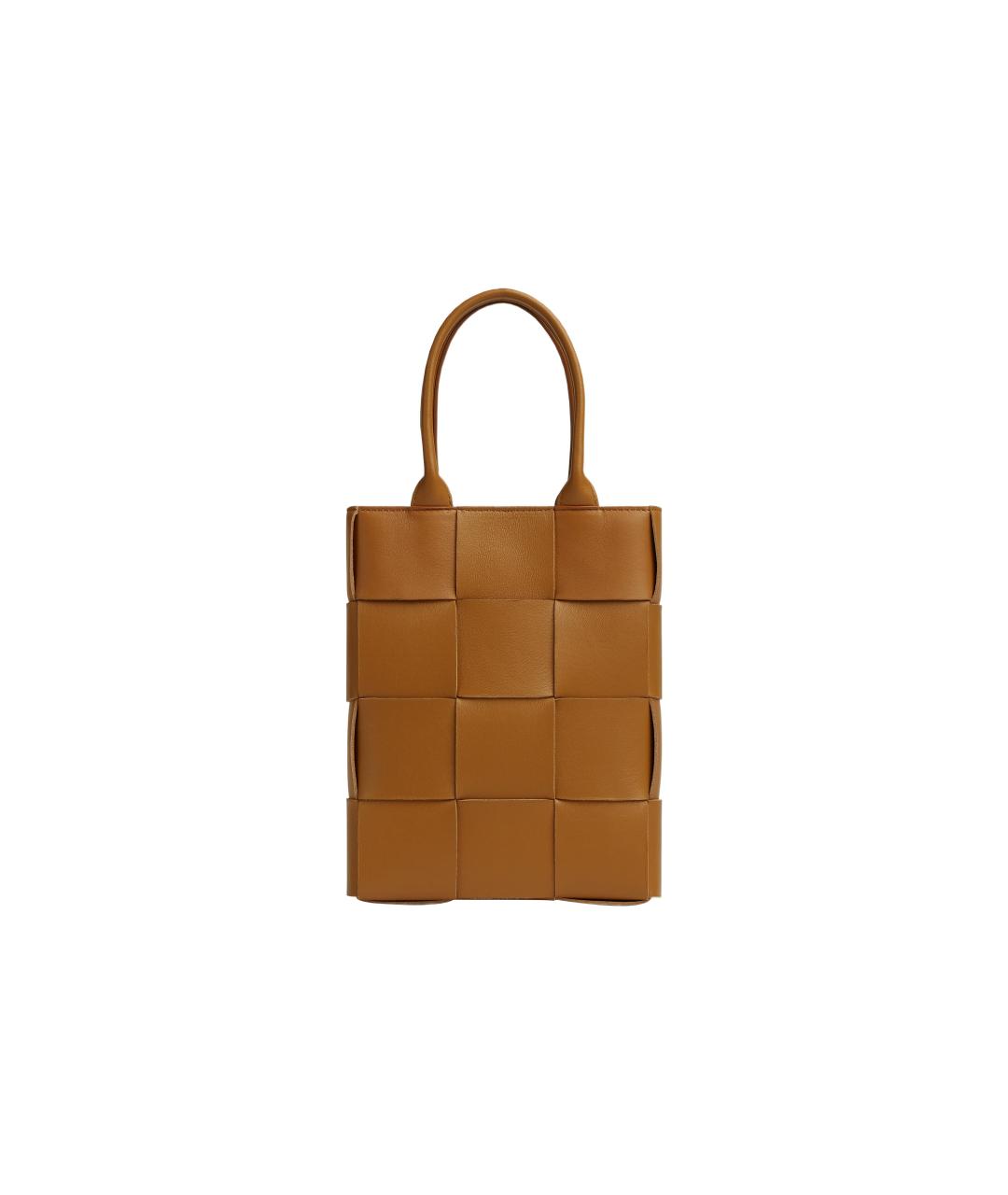 BOTTEGA VENETA Коричневая кожаная сумка через плечо, фото 1