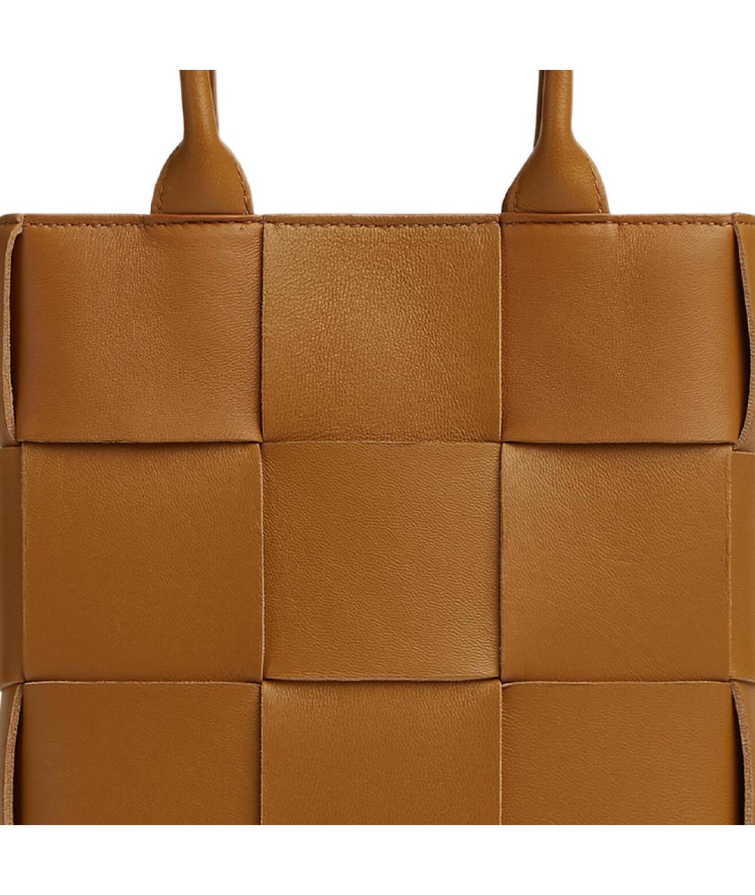 BOTTEGA VENETA Коричневая кожаная сумка через плечо, фото 4