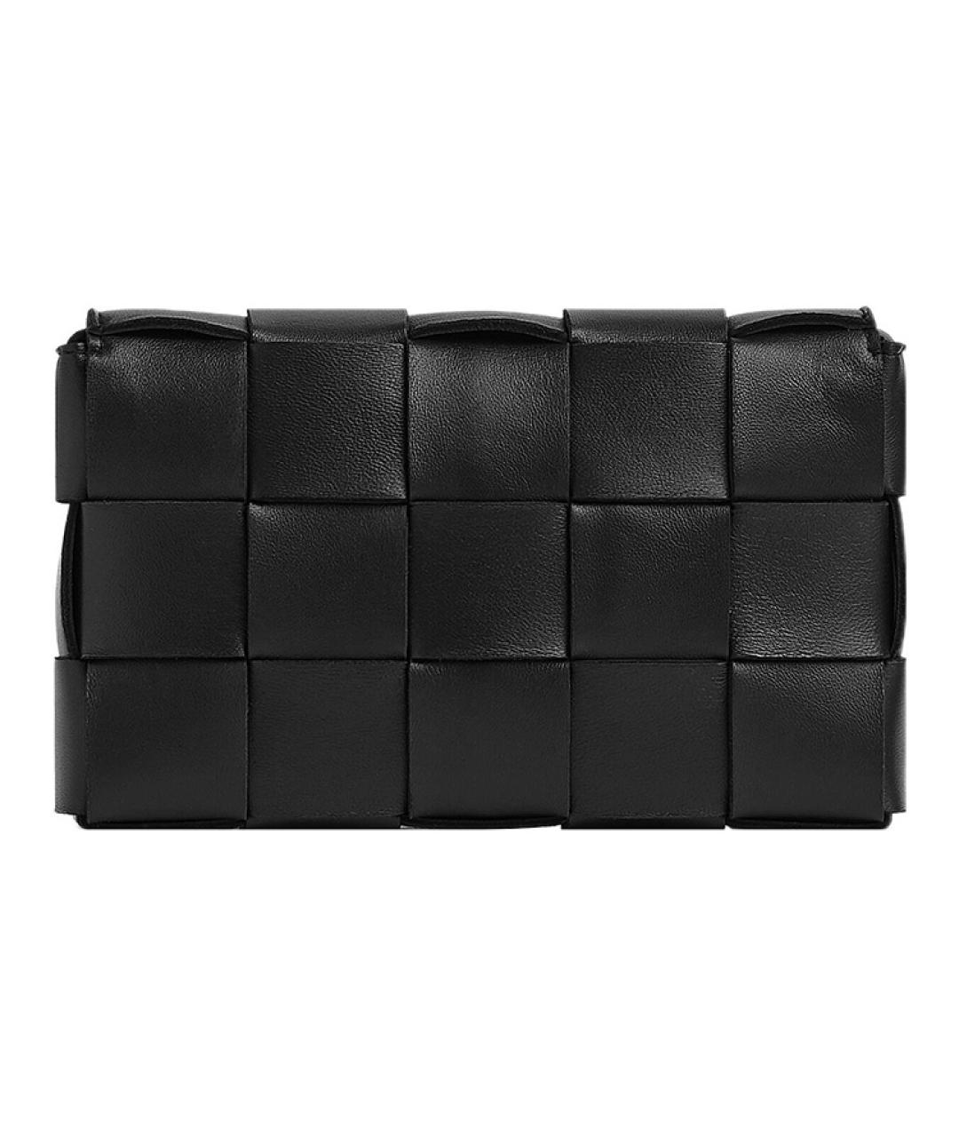 BOTTEGA VENETA Черная кожаная сумка через плечо, фото 5