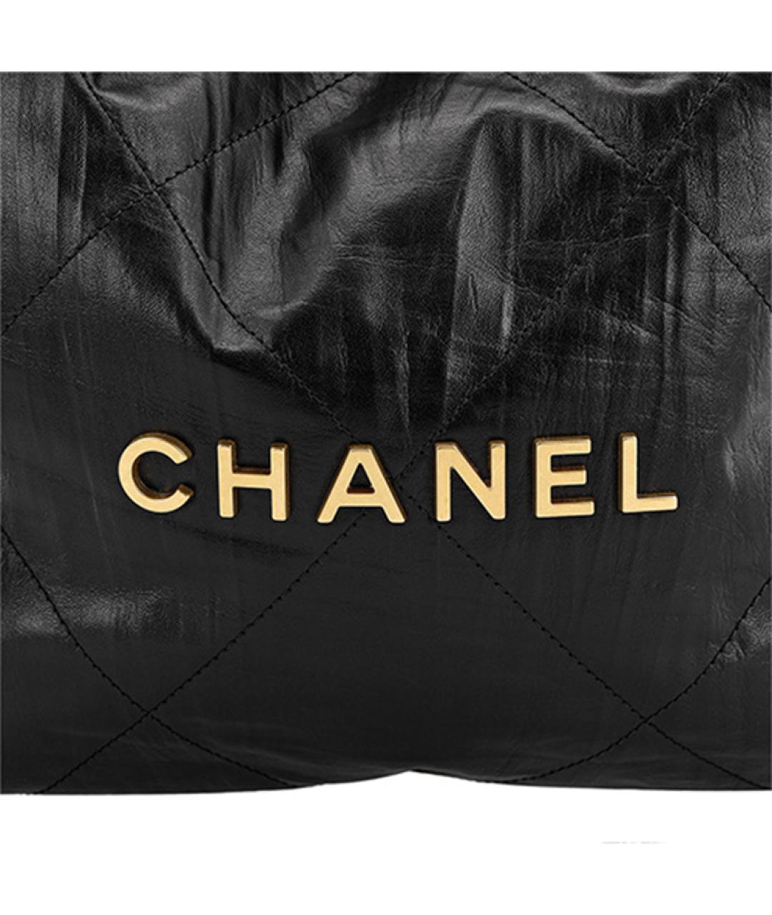 CHANEL Черная кожаная сумка через плечо, фото 4