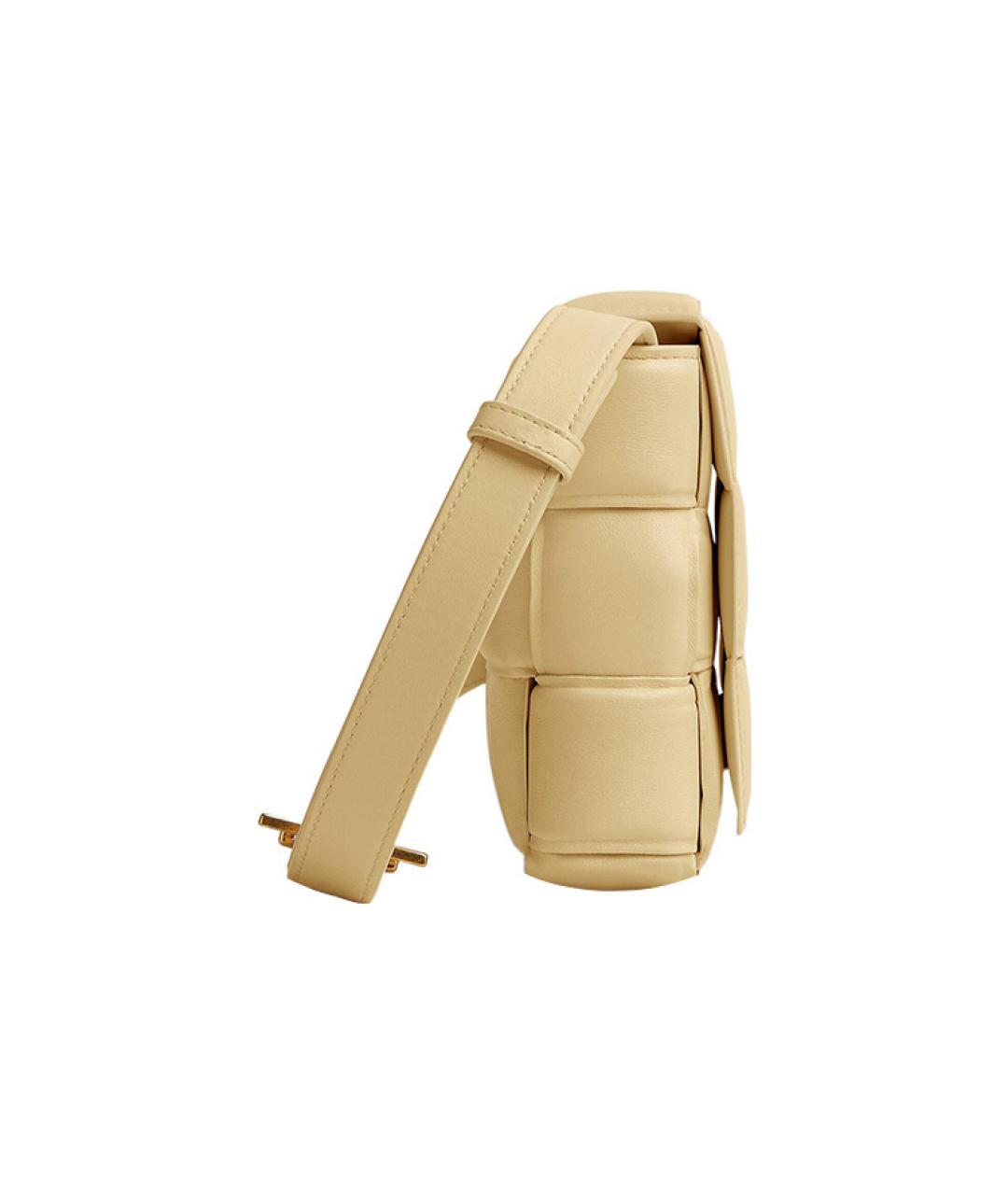 BOTTEGA VENETA Бежевая кожаная сумка через плечо, фото 2