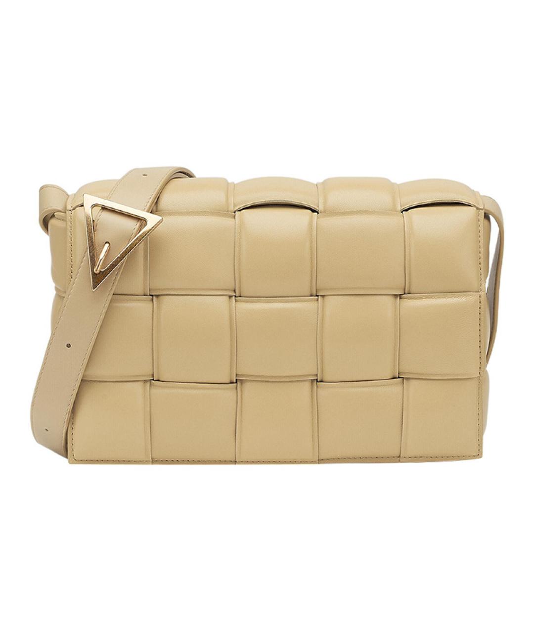 BOTTEGA VENETA Бежевая кожаная сумка через плечо, фото 1