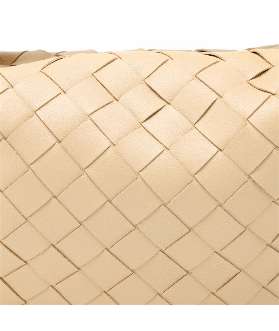 BOTTEGA VENETA Бежевая кожаная сумка через плечо, фото 2