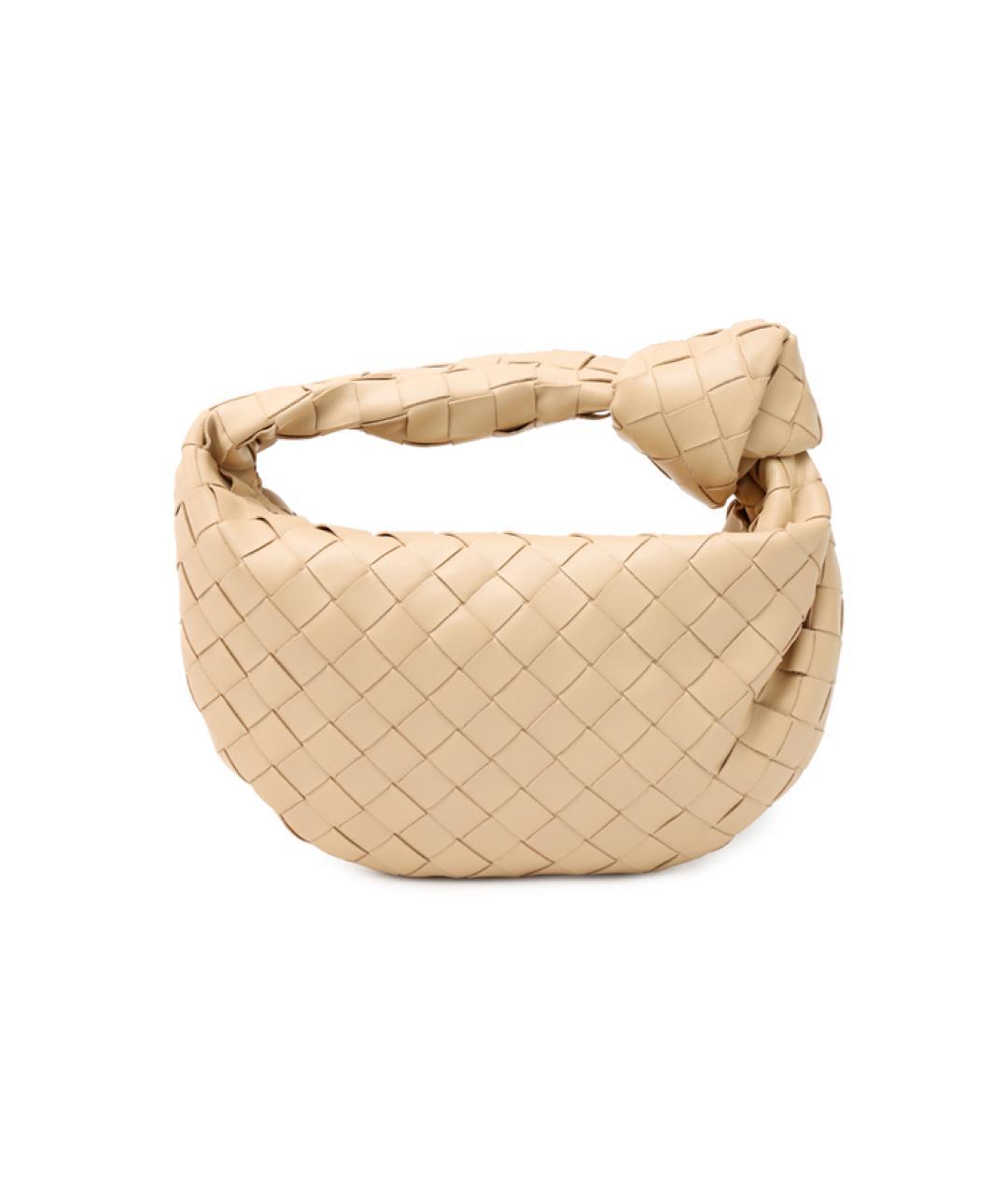 BOTTEGA VENETA Бежевая кожаная сумка через плечо, фото 4