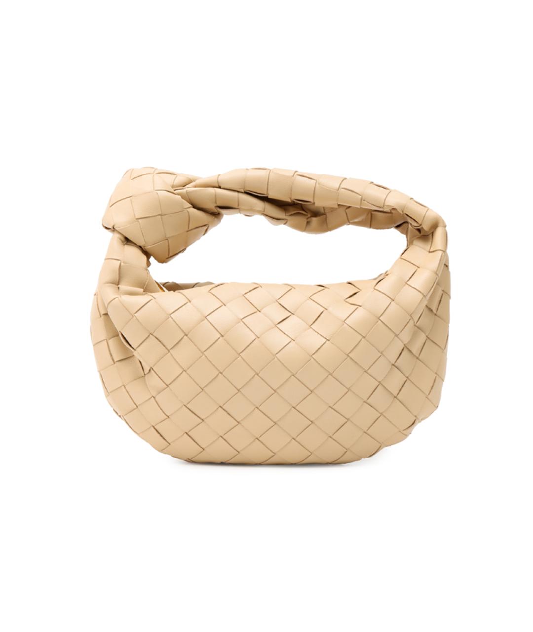 BOTTEGA VENETA Бежевая кожаная сумка через плечо, фото 6