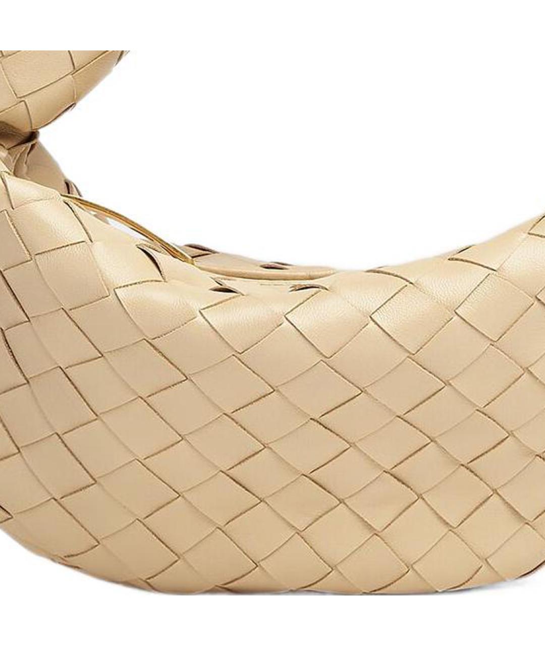 BOTTEGA VENETA Бежевая кожаная сумка через плечо, фото 7