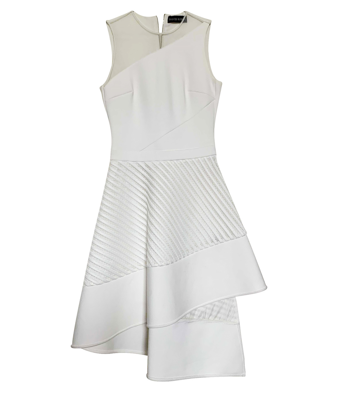 DAVID KOMA Белое полиэстеровое коктейльное платье, фото 1