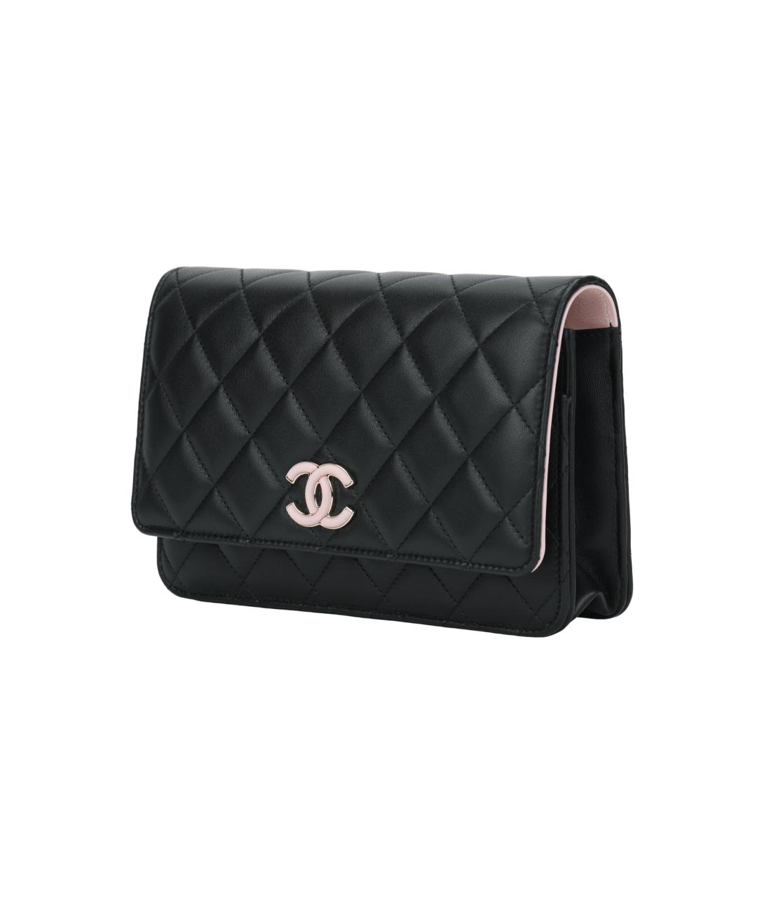 CHANEL Черная кожаная сумка через плечо, фото 6