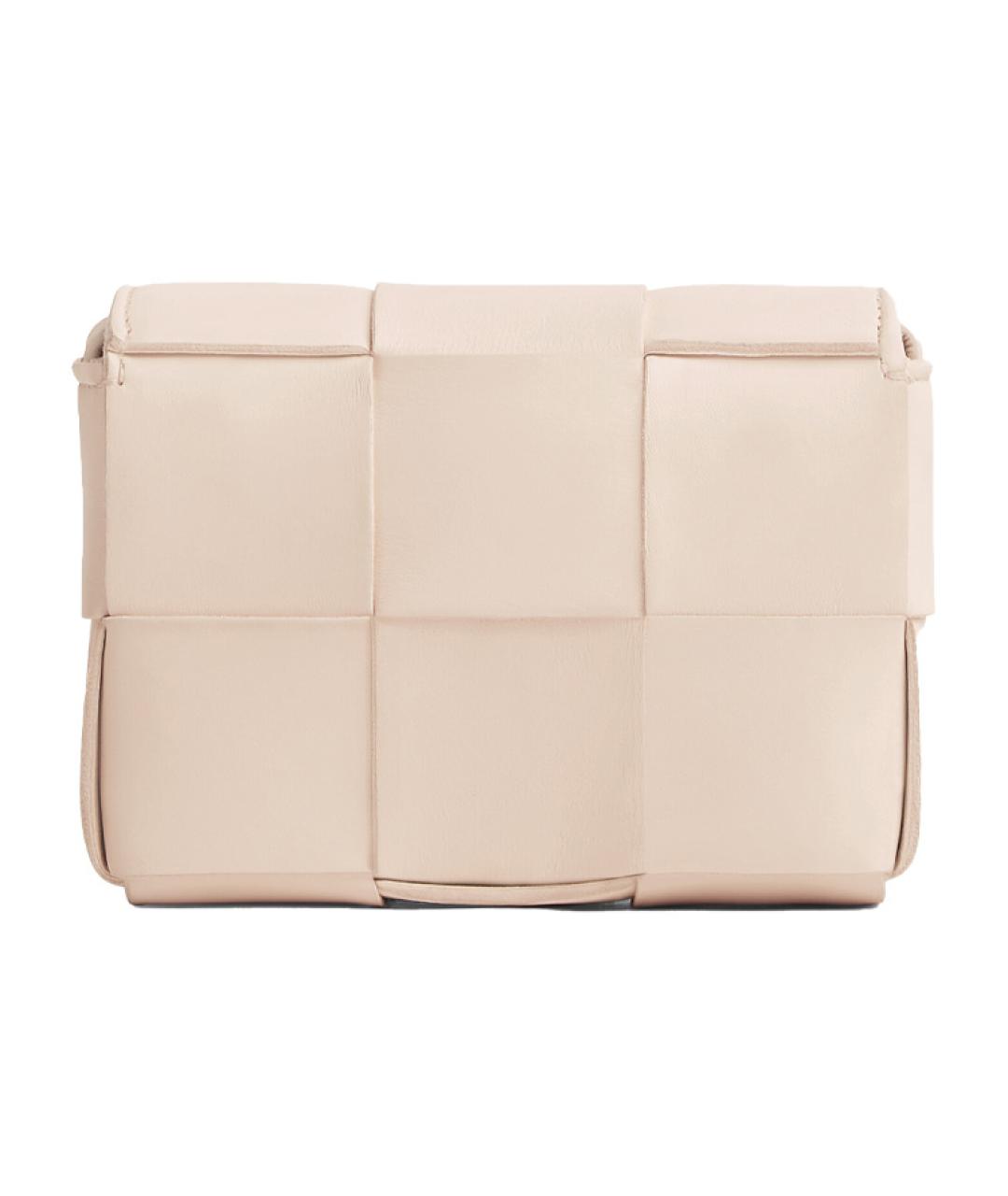 BOTTEGA VENETA Бежевая кожаная сумка через плечо, фото 3