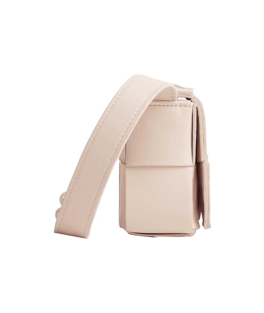 BOTTEGA VENETA Бежевая кожаная сумка через плечо, фото 4