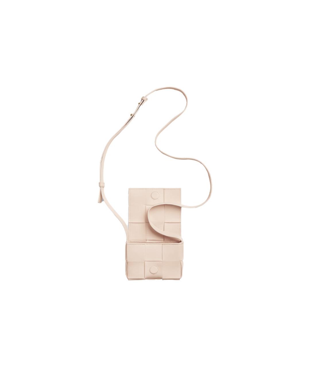 BOTTEGA VENETA Бежевая кожаная сумка через плечо, фото 1