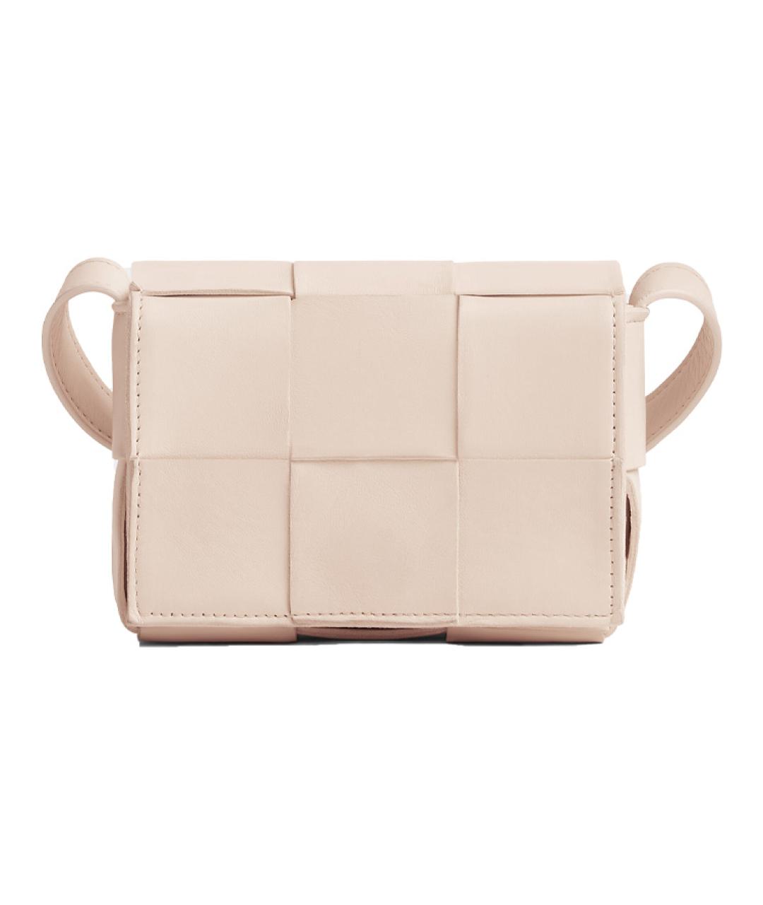 BOTTEGA VENETA Бежевая кожаная сумка через плечо, фото 2