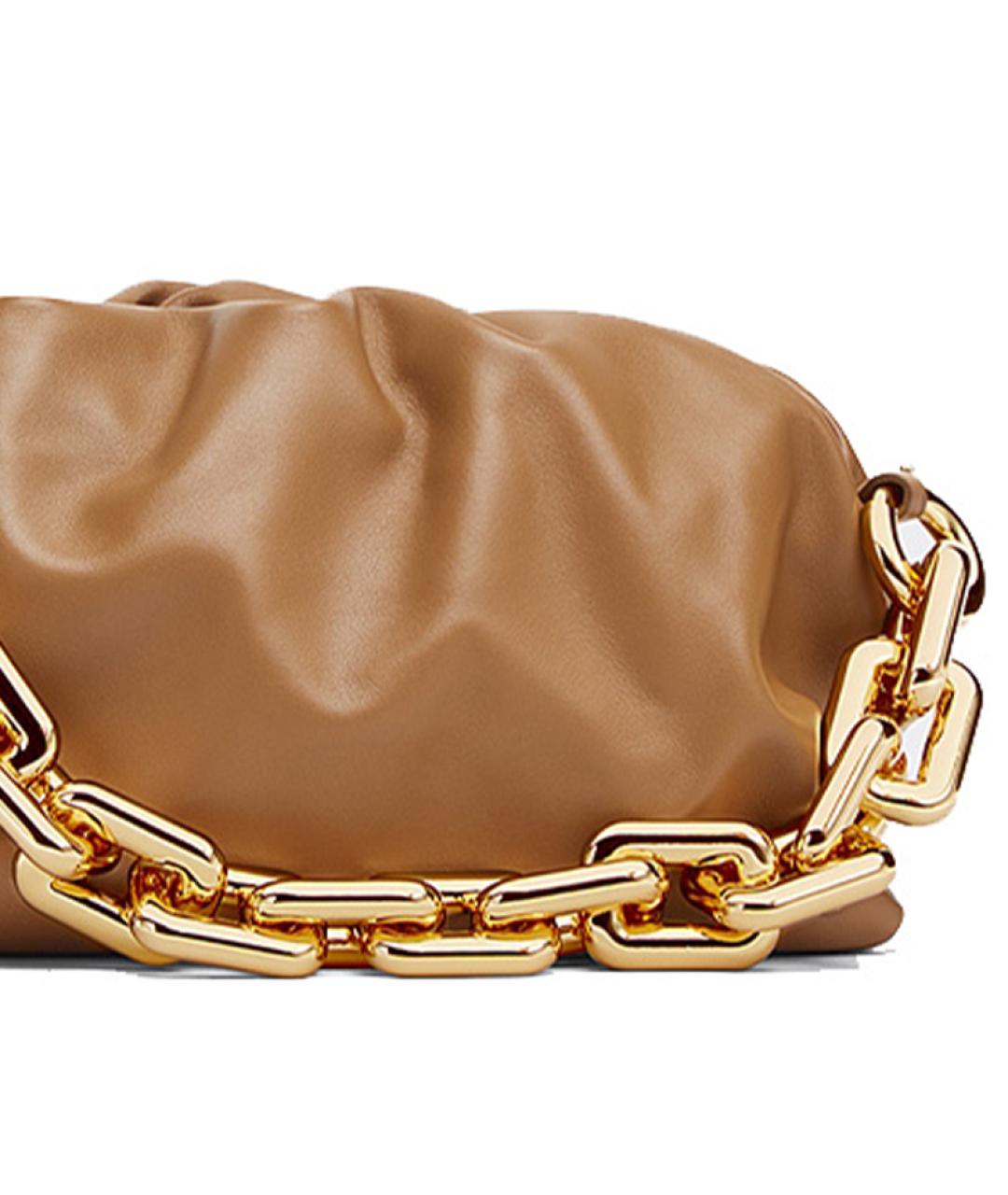 BOTTEGA VENETA Коричневая кожаная сумка через плечо, фото 5