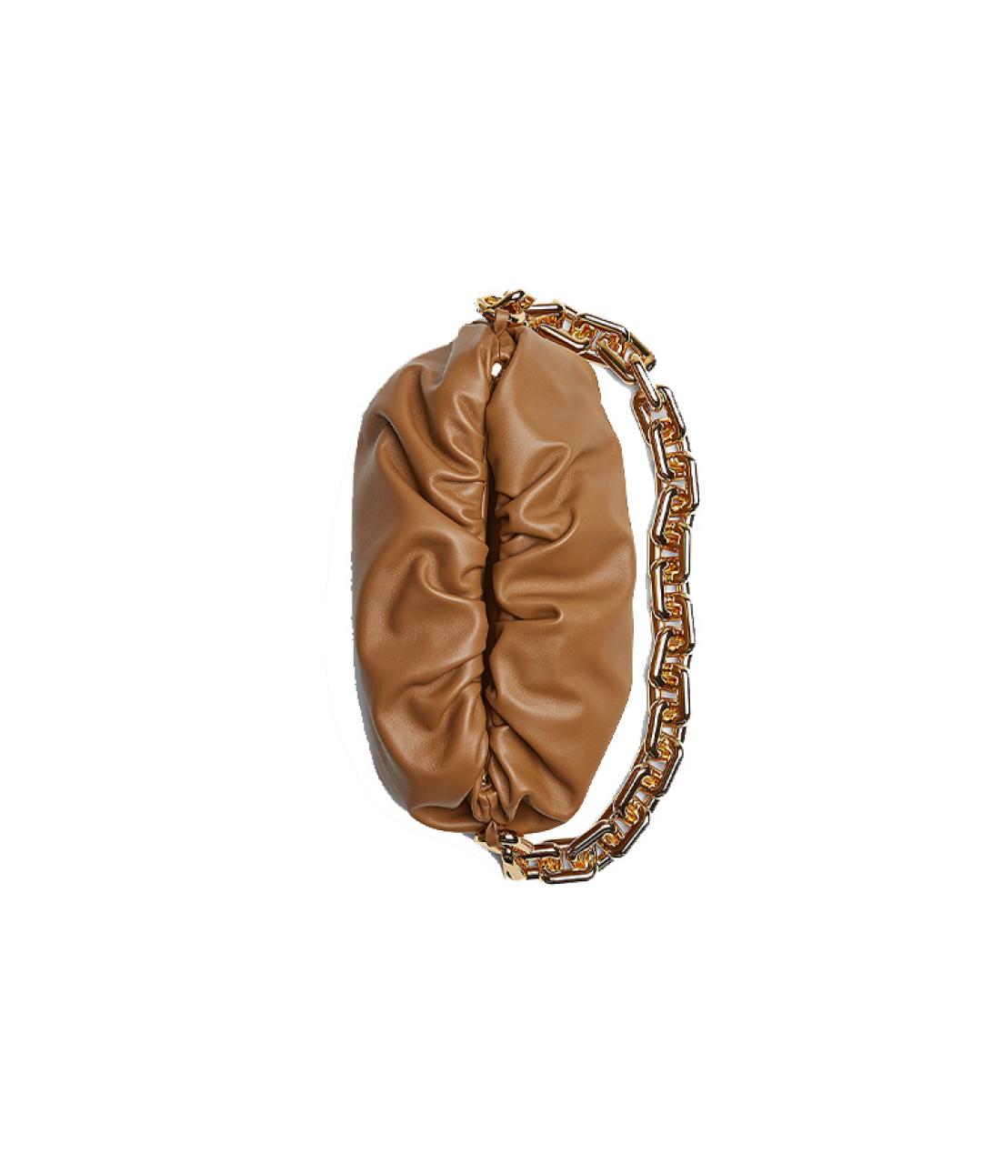 BOTTEGA VENETA Коричневая кожаная сумка через плечо, фото 2