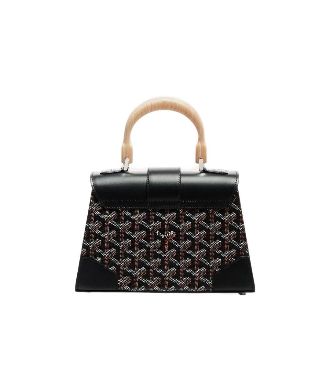 GOYARD Черная кожаная сумка через плечо, фото 3