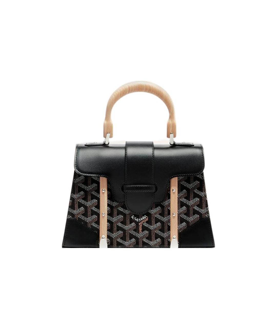 GOYARD Черная кожаная сумка через плечо, фото 2