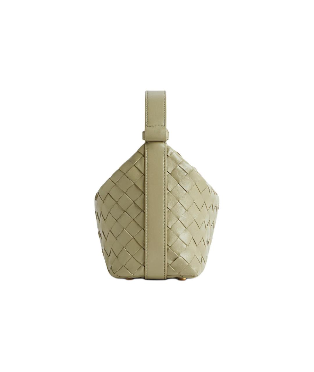 BOTTEGA VENETA Бежевая кожаная сумка через плечо, фото 2