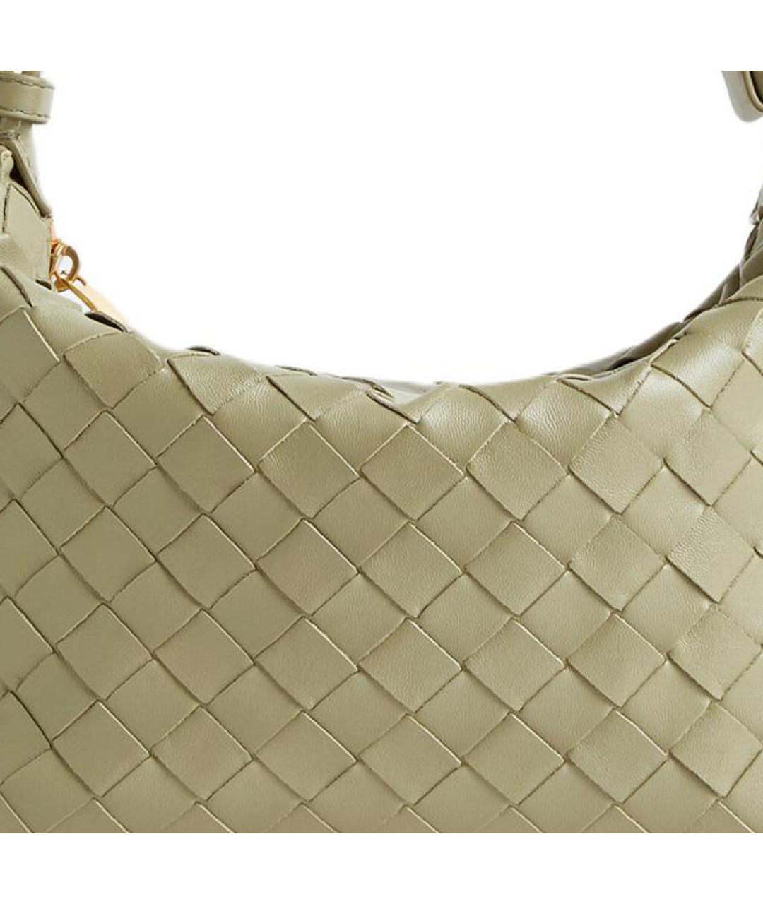 BOTTEGA VENETA Бежевая кожаная сумка через плечо, фото 6
