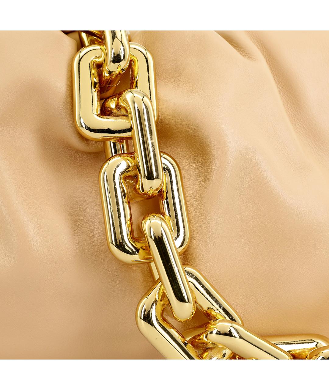 BOTTEGA VENETA Бежевая кожаная сумка через плечо, фото 6