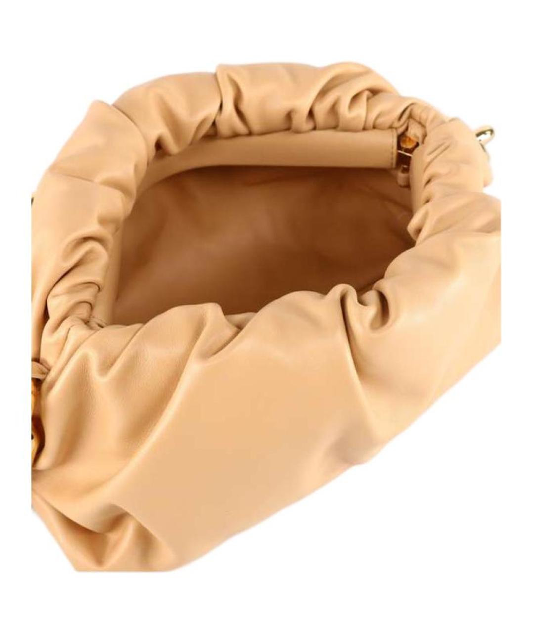 BOTTEGA VENETA Бежевая кожаная сумка через плечо, фото 5