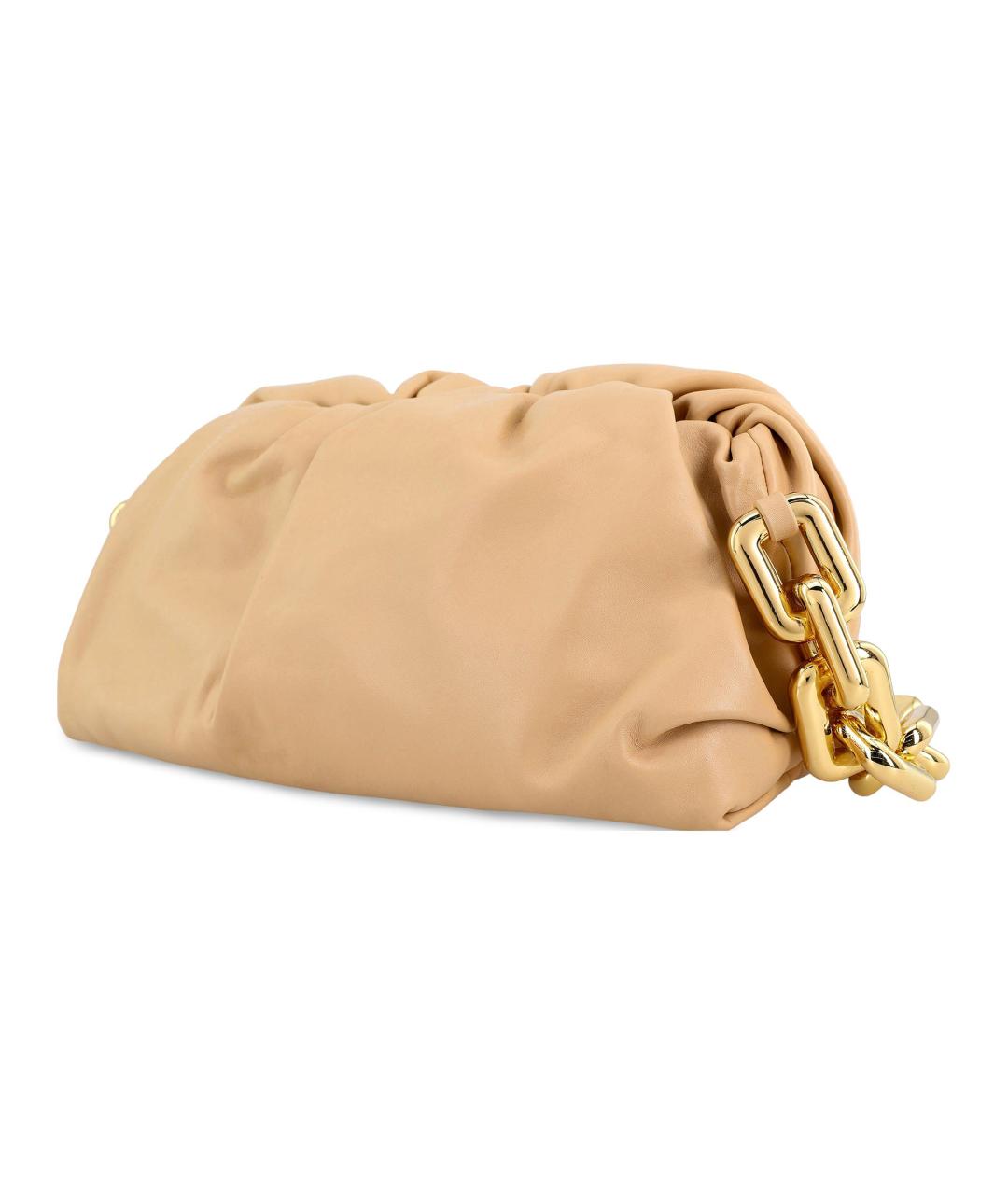 BOTTEGA VENETA Бежевая кожаная сумка через плечо, фото 2