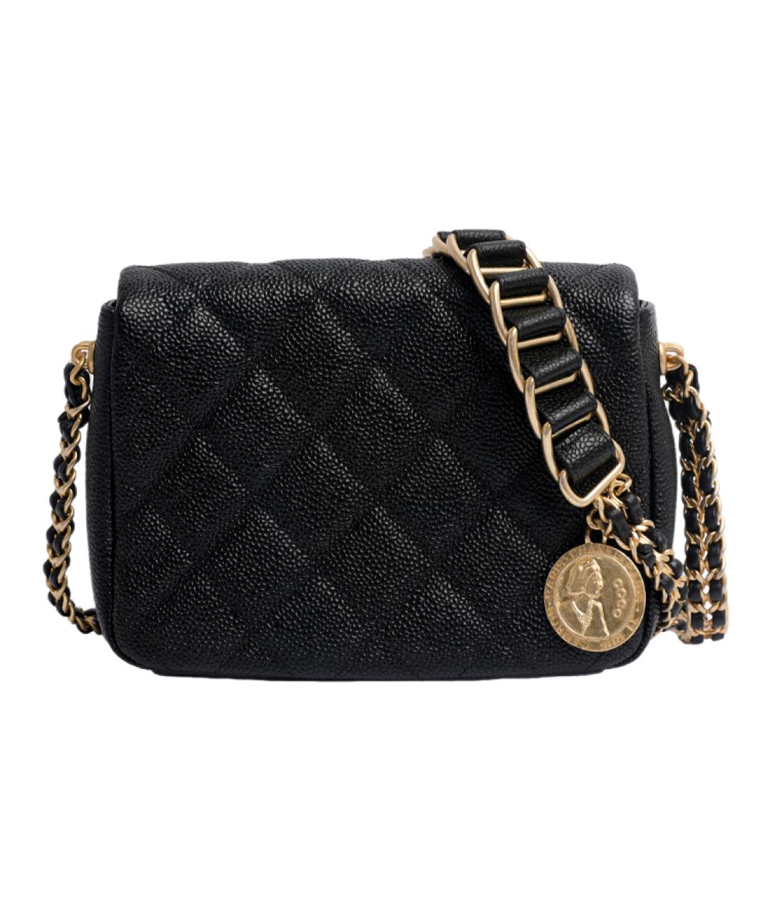 CHANEL Черная кожаная сумка через плечо, фото 4