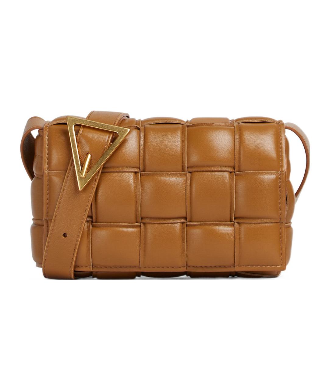 BOTTEGA VENETA Коричневая кожаная сумка через плечо, фото 2