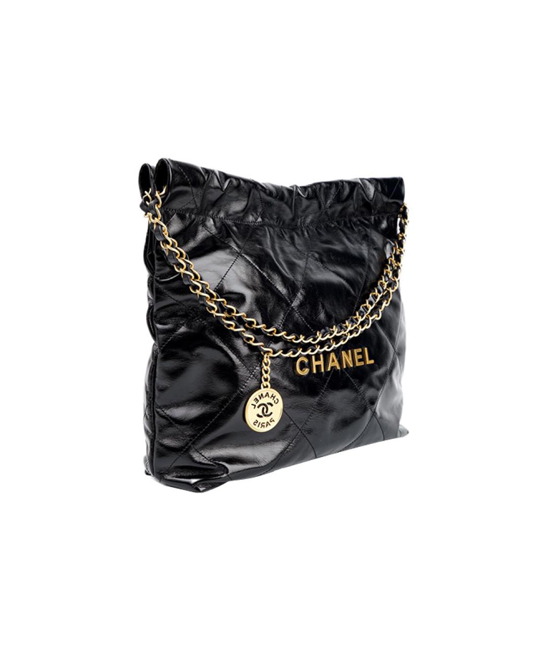 CHANEL Черная кожаная сумка через плечо, фото 2