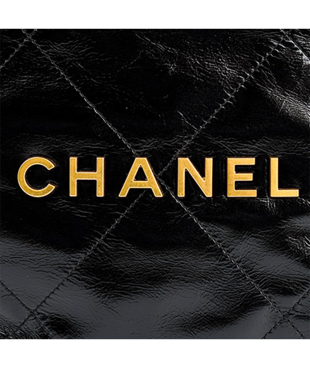 CHANEL Черная кожаная сумка через плечо, фото 5