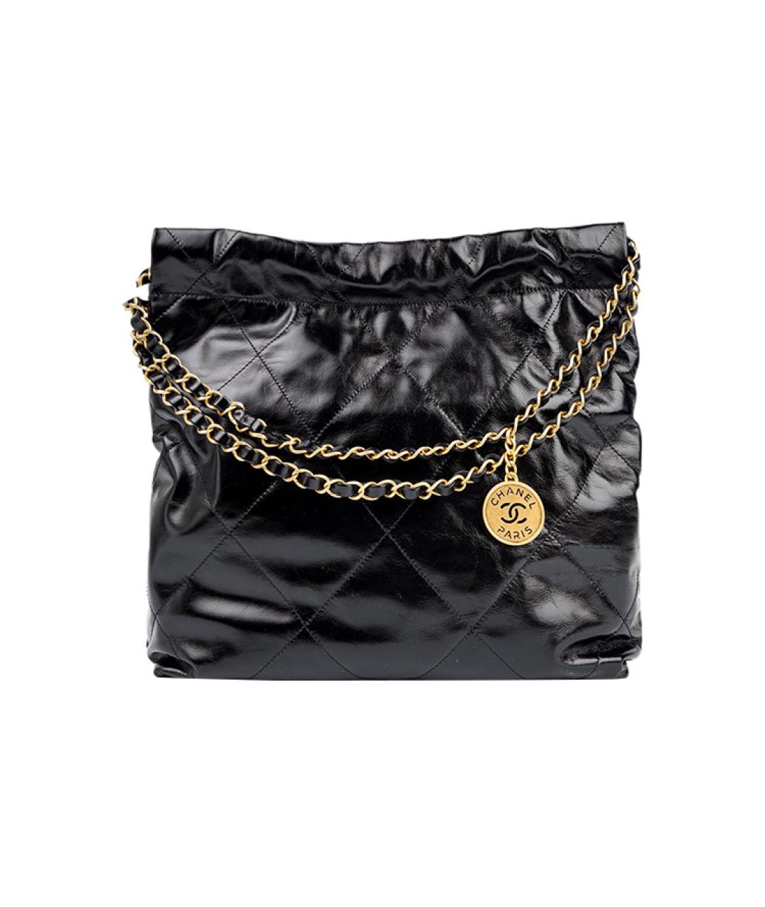 CHANEL Черная кожаная сумка через плечо, фото 3