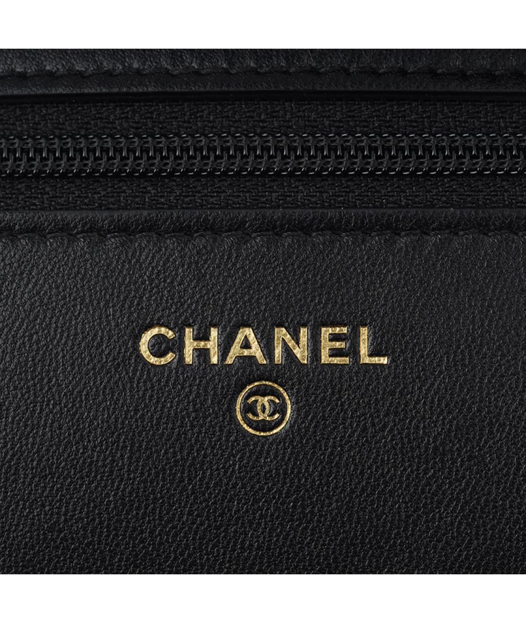 CHANEL Черная кожаная сумка через плечо, фото 4