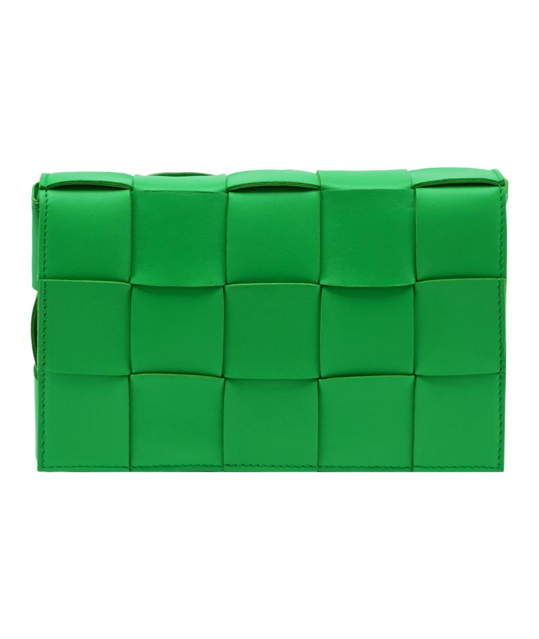 BOTTEGA VENETA Зеленая кожаная сумка через плечо, фото 2