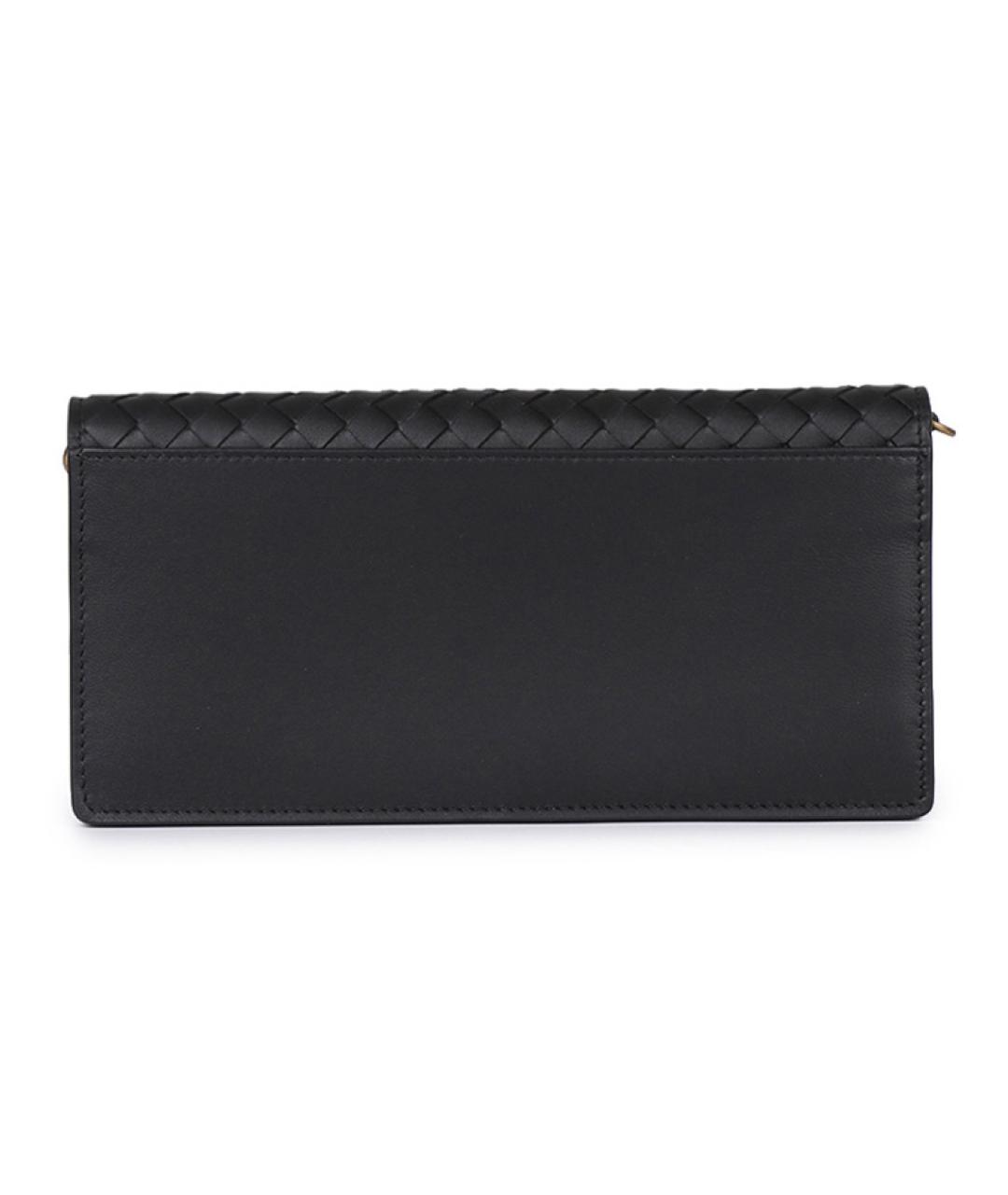 BOTTEGA VENETA Черная кожаная сумка через плечо, фото 2